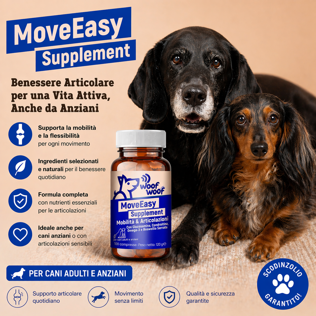 Integratore Per Articolazioni – 100 compresse WOOF WOOF