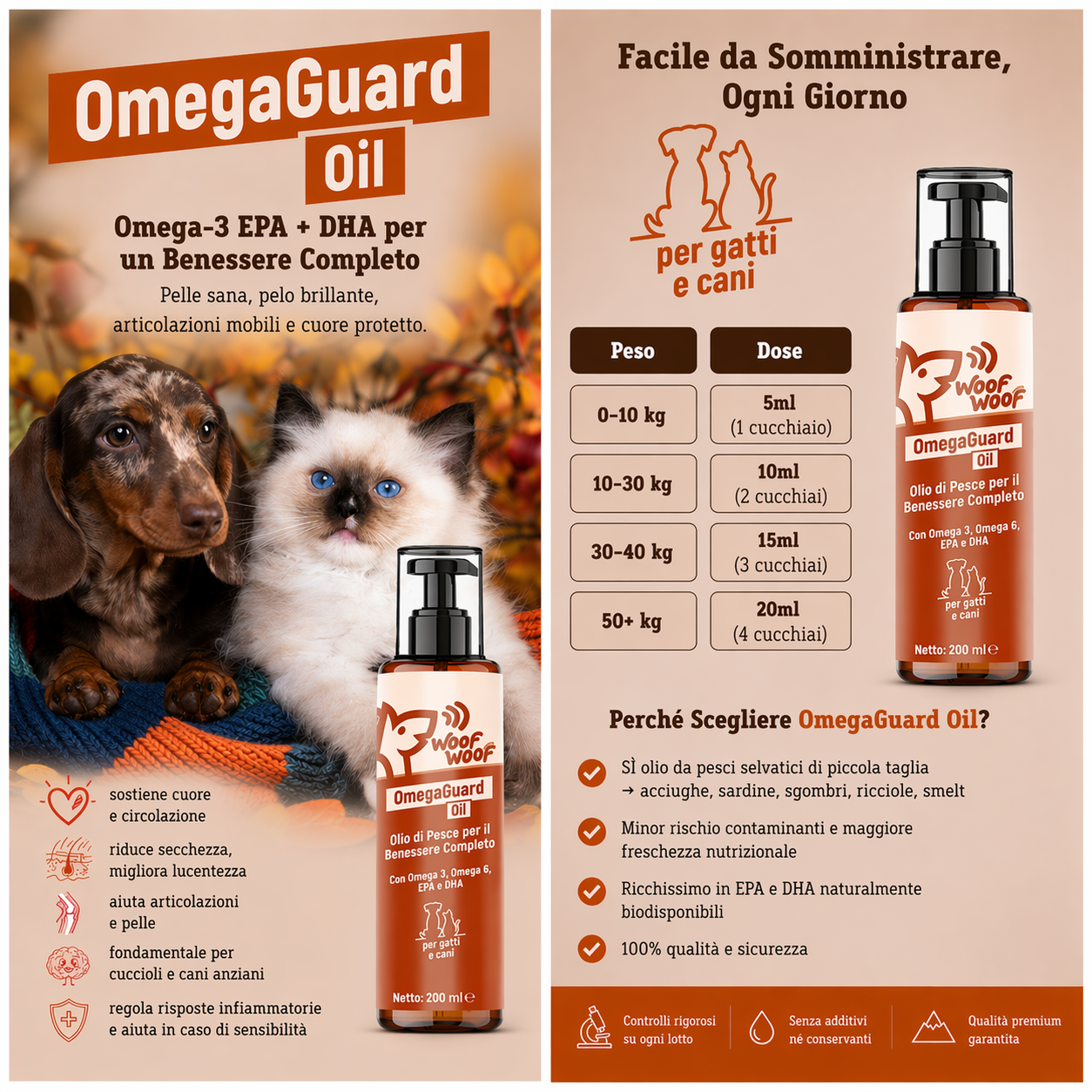 Omega-3 EPA e DHA – 200ml WOOF WOOF