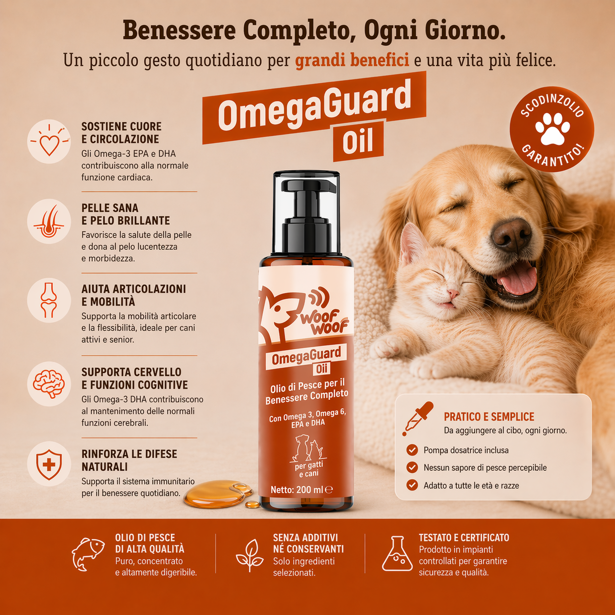 Omega-3 EPA e DHA – 200ml WOOF WOOF