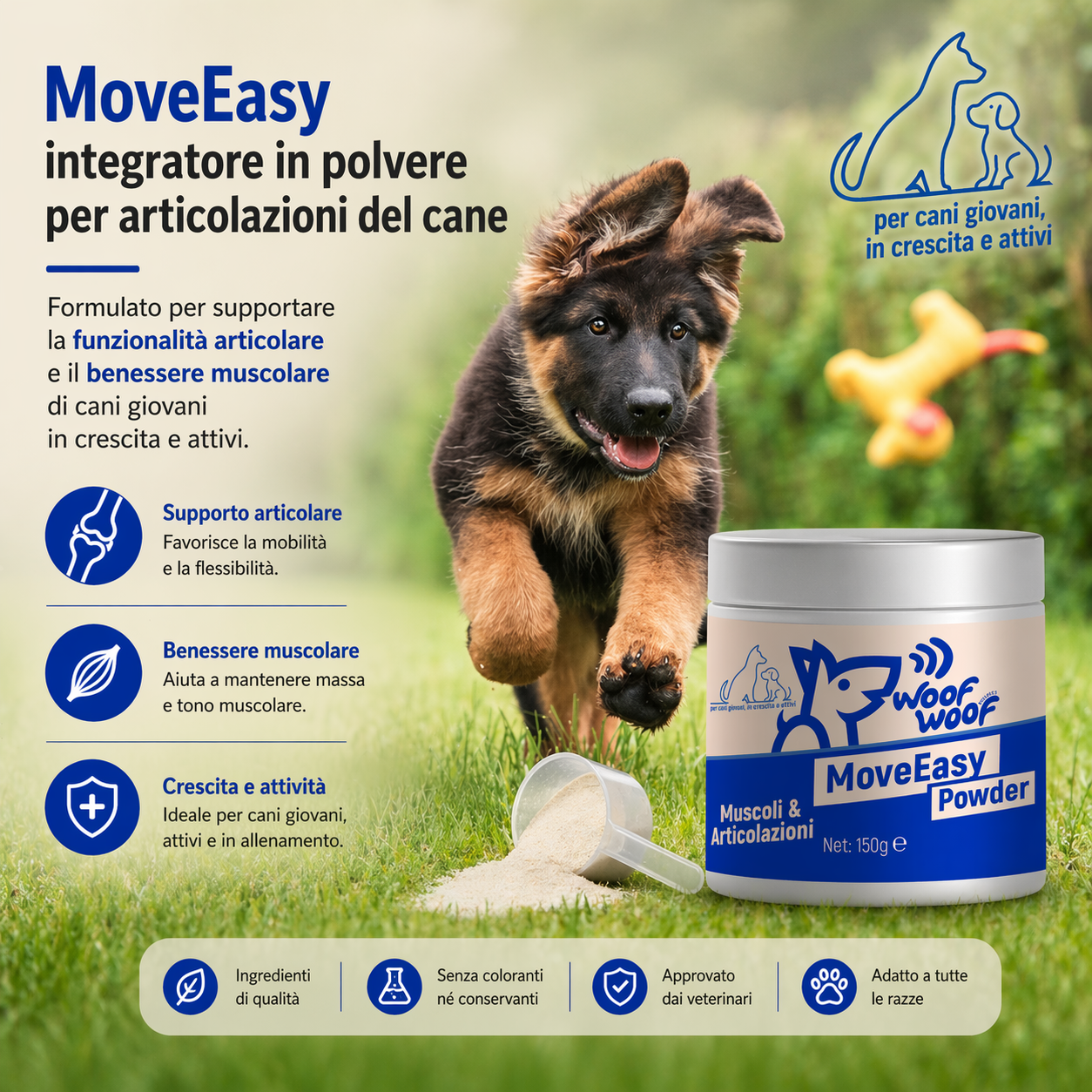 Integratore In Polvere Per Articolazioni – 150gr WOOF WOOF