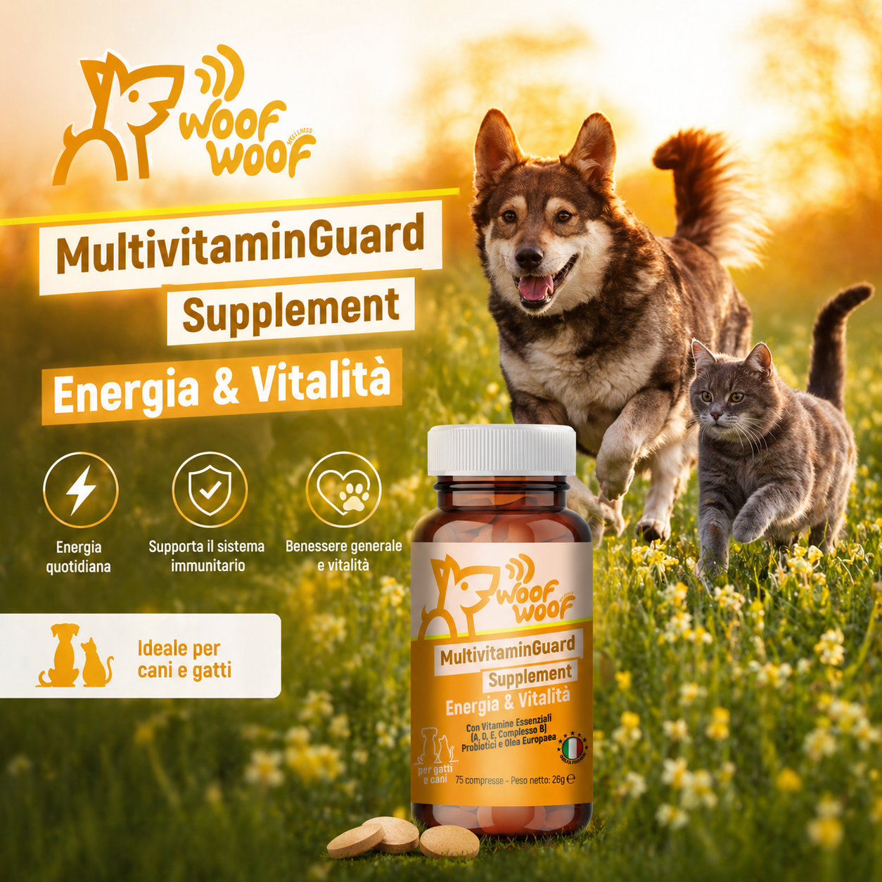 Multivitaminico Completo – 75 compresse WOOF WOOF