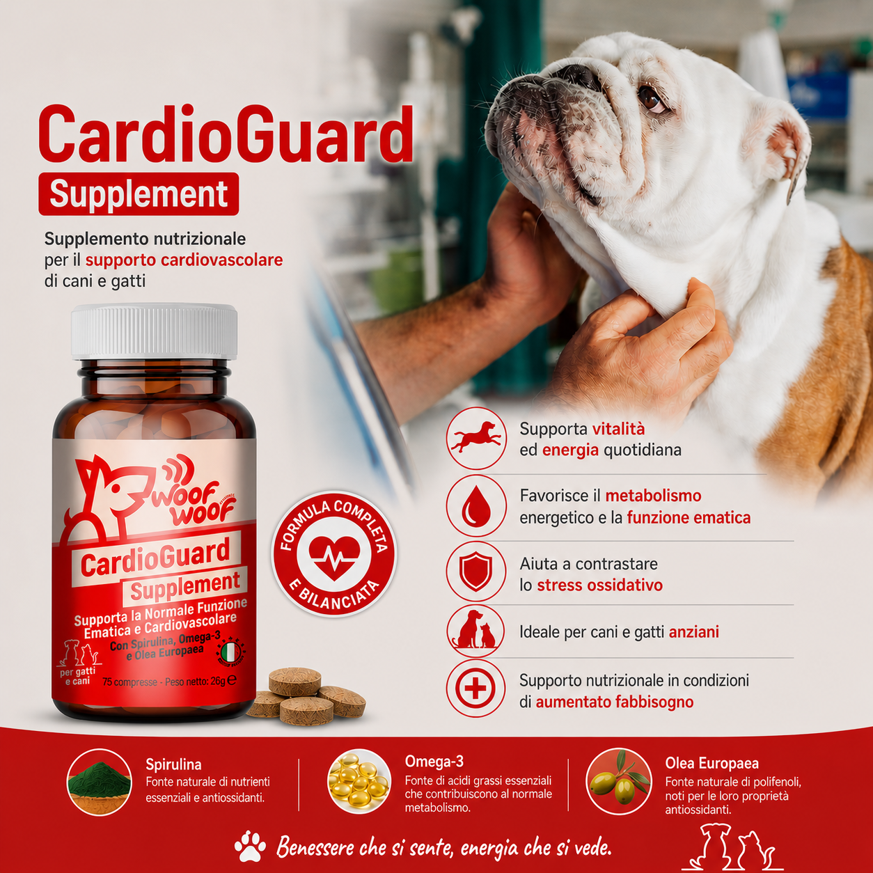 Integratore Supporto Ematico e Cardio – 75 compresse WOOF WOOF
